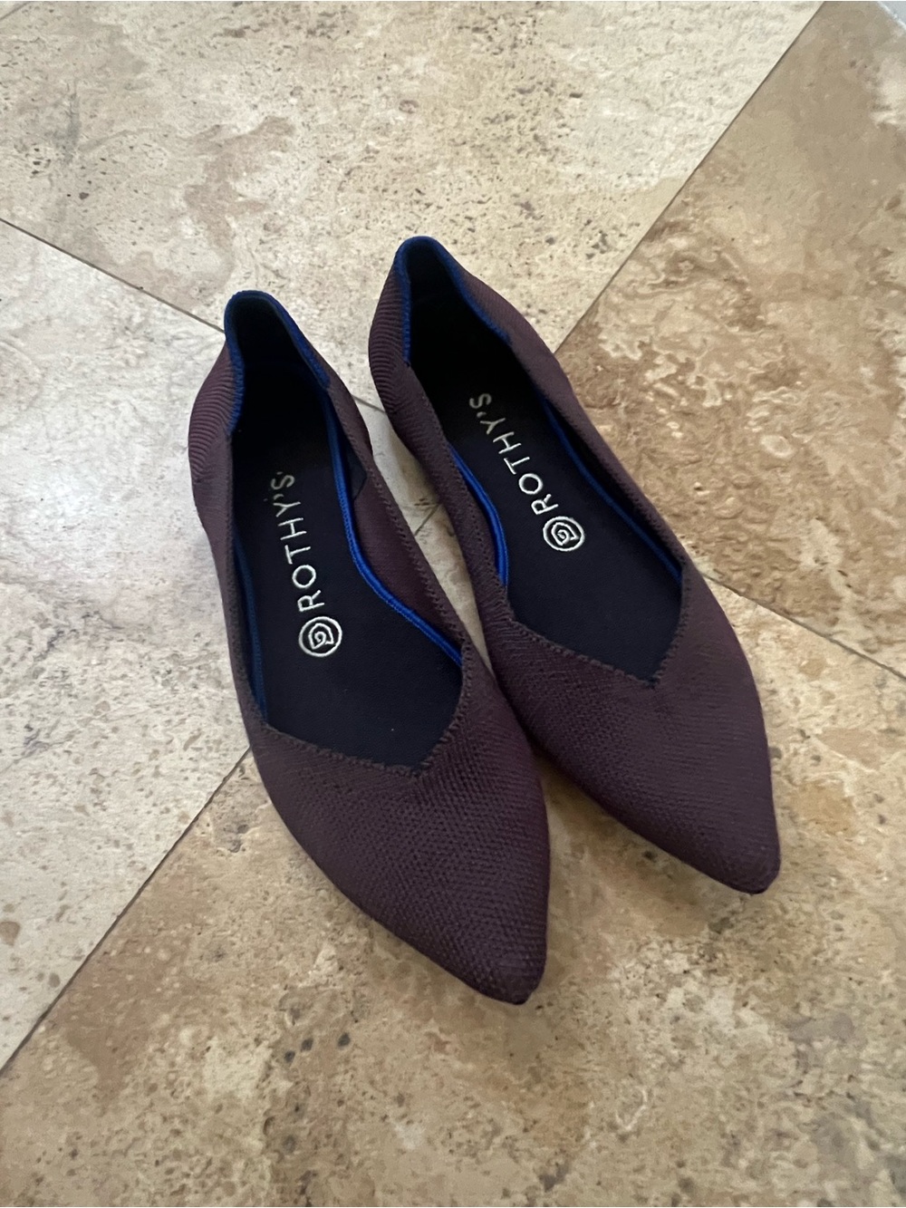 Rothy's Pointed Ballet Flat - Plum - Picture 2 of 4